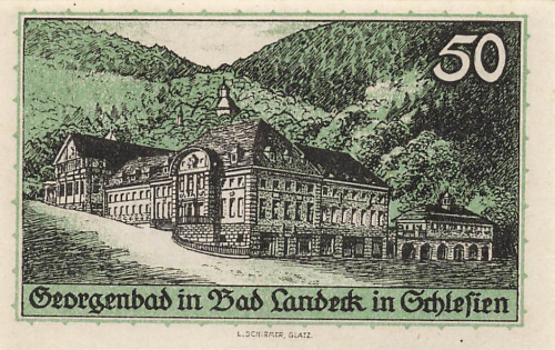Bad Landeck Schlesien Notgeldschein Ladek-Zdroj 1921