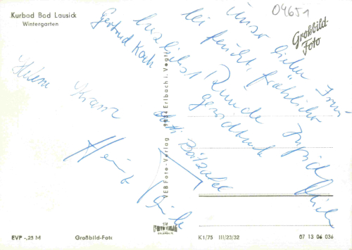 04651 Bad Lausick Wintergarten gebraucht 1975