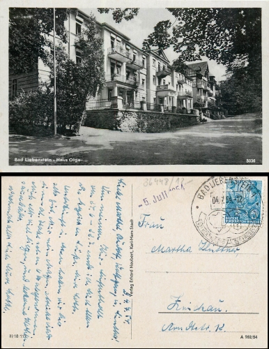 Bad Liebenstein Haus Olga o 4.7.54