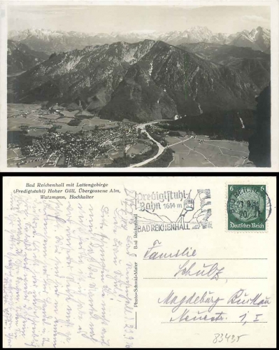 83435 Bad Reichenhall, mit Lattengebirge o 23.9.1936