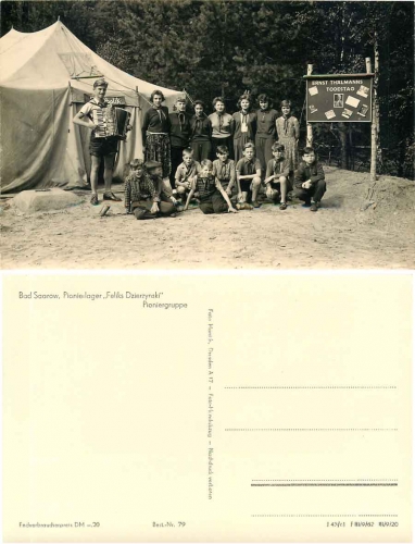 15526 Bad Saarow pioneer camp "Feliks Dzierzynski" pioneer group *1959