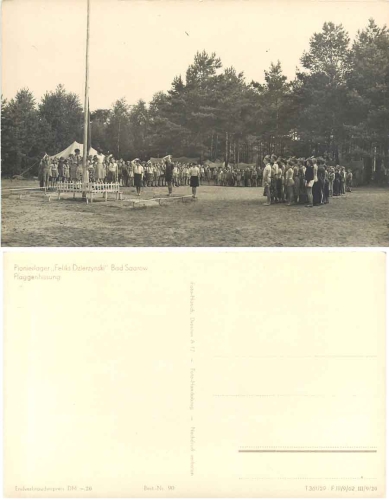 15526 Bad Saarow pioneer camp "Feliks Dzierzynski" flag raising *1959 Hanich0090