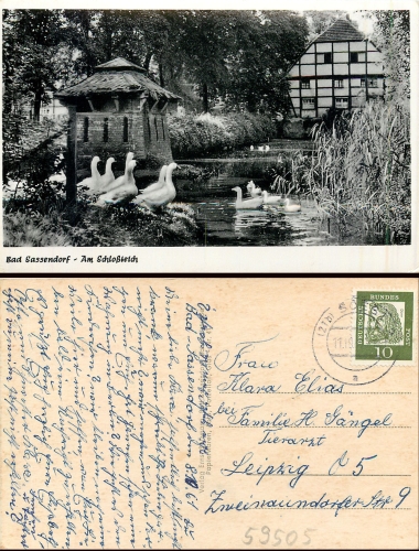 59505 Bad Sassendorf Schlossteich o 11.10.1961