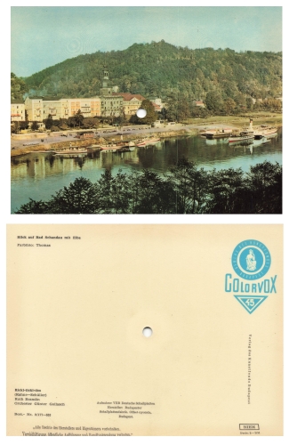 Bad Schandau "Ricki-ticki-tim" Ruth Brandin record card Colorvox around 1960