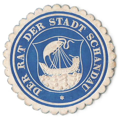 01814 Bad Schandau Siegelmarke des Rat der Stadt um 1920