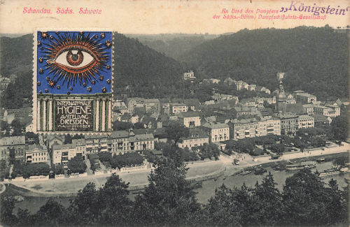 01814 Bad Schandau with vignette Hygiene Exhibition Dresden 1911