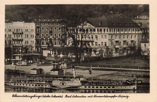 Elbe steamship "Leipzig" off Bad Schandau, steamship hotel, circa 1944