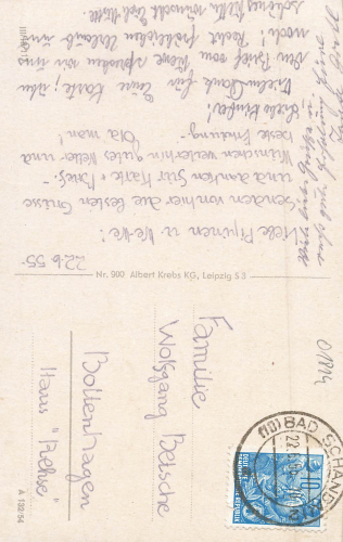 01814 Bad Schandau Kirnitzschtal mit Ostrau o 1956