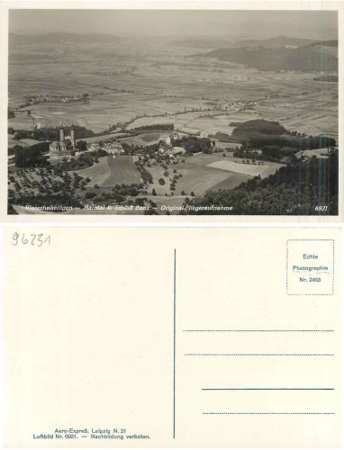 Bad Staffelstein Maintal und Schloss Banz Vierzehnheiligen Fliegeraufnahme * ca. 1940