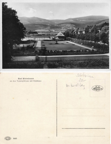 Bad Warmbrunn Riesengebirge Schlesien Tennisplätze Cieplice Slaskie-Zdroj * um 1930