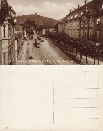 Bad Warmbrunn Riesengebirge Schlesien Schlossplatz Cieplice Slaskie-Zdroj * um 1930