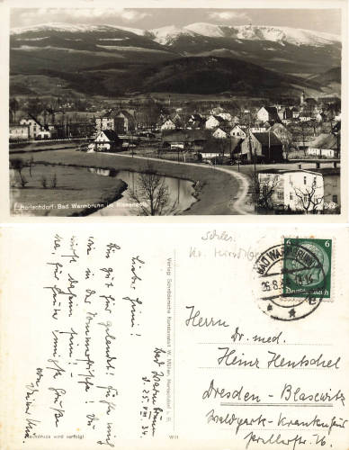 Herischdorf Bad Warmbrunn Riesengebirge Schlesien Malinnik Cieplice Slaskie-Zdroj o 1934