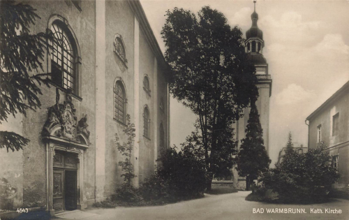 Bad Warmbrunn Catholic Church Giant Mountains Silesia Cieplice Śląskie-Zdrój * around 1930