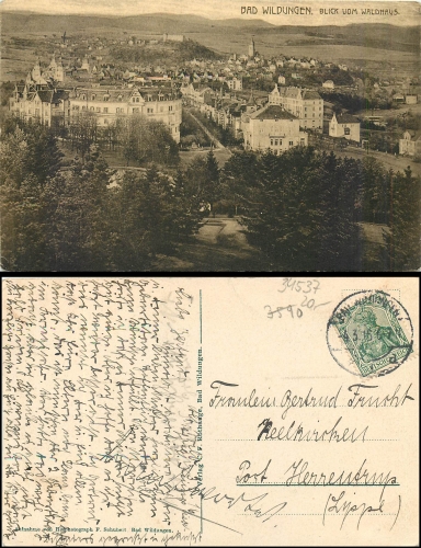 Bad Wildungen Blick vom Waldhaus o 4.3.1915