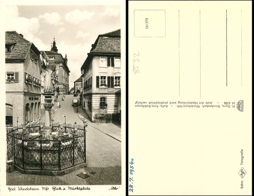 Bad Windsheim Marktplatz gebr. 1954