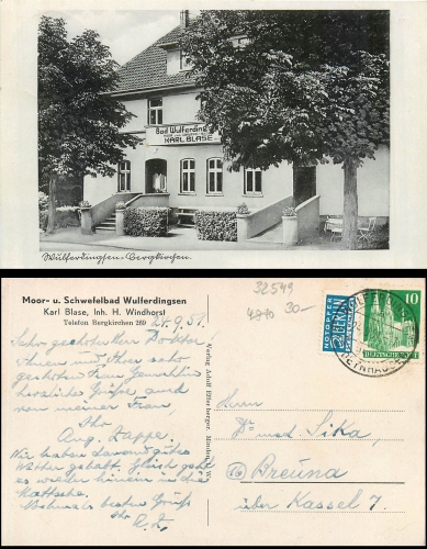 Bad Oeynhausen Bad Wulferdingsen Bergkirchen o 24.9.51