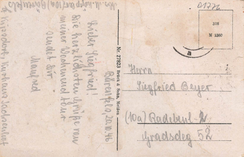 01773 Baerenfels Erzgebirge Hotel Kaiserhof o 1946