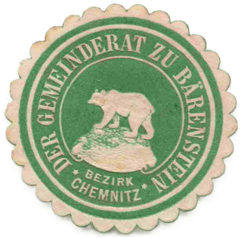 Bärenstein Sachsen Siegelmarke um 1920