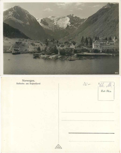 Balholm am Sognefjord Norwegen * ca. 1930