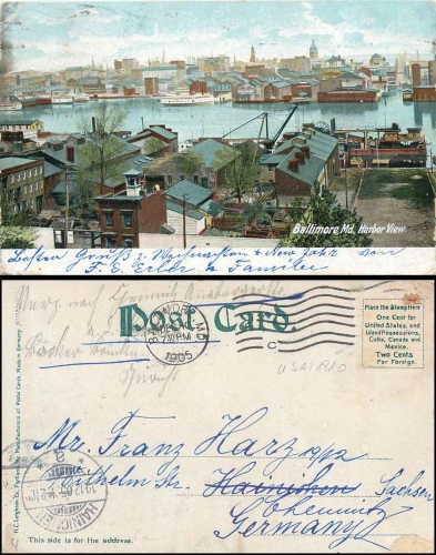 Baltimore Maryland Harbor View o 10.12.1905