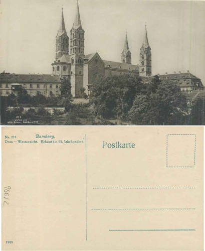 Bamberg, Dom Westansicht, * ca. 1920
