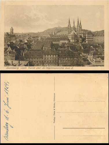 Bamberg von Martinkirche *ca. 1924