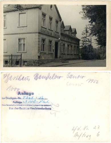 17377 Bandelow Uckerland Gasthaus Peters Print template * 1956 Hanich0023