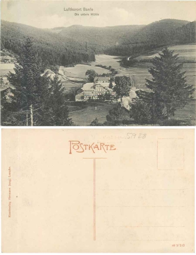 Banfe (Bad Laasphe) Die untere Mühle *ca. 1920