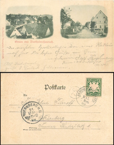 Barthelmesaurach Kammersteino 30.05.1899
