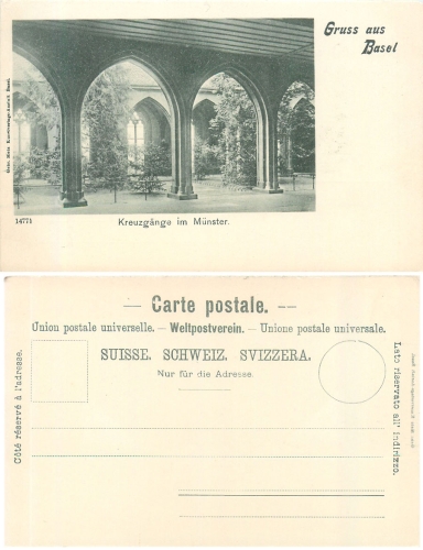 Basel cloisters in the cathedral * approx. 1900
