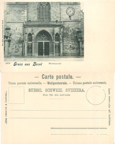 Basel Munsterportal *ca. 1900