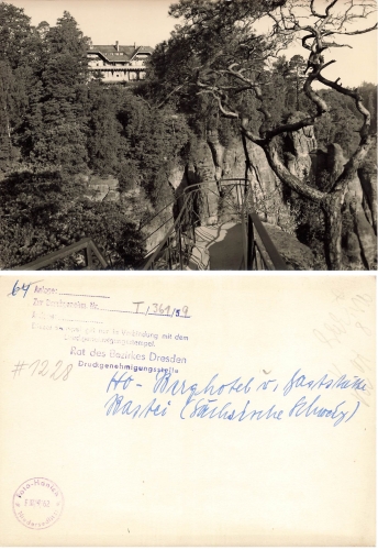 01847 Bastei Gaststätte  Sächsische Schweiz *1959 Hanich1228