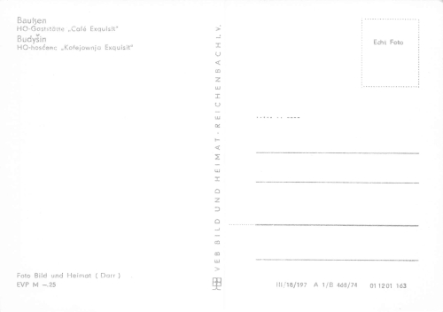 Bautzen Cafe Exquisit Innenansicht * 1974