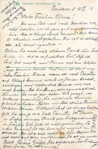 Bautzen multi-view postcard, used, 1918