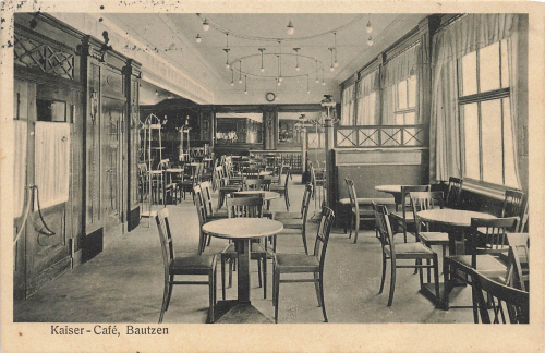 Bautzen Kaiser Cafe Interior view circa 1914