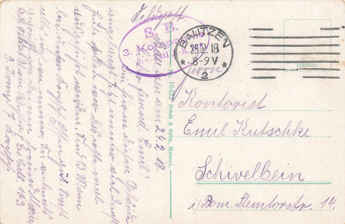 Bautzen Wendische Gasse old barracks and powder tower field post office 3rd company o 1918