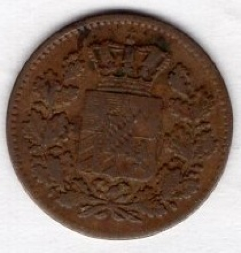 Bavaria 1 Pfennig 1860 Maximilian II Joseph. Coinage