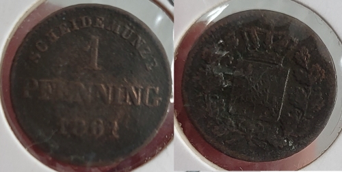 Bayern 1 Pfennig 1861