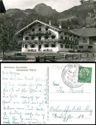83735 Bayrischzell, Zellerbauer o 8.7.1958