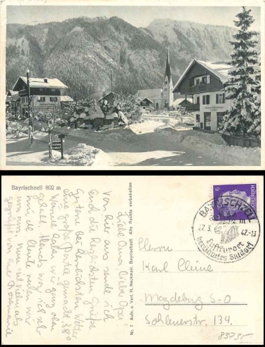 83735 Bayrischzell im Winter o 27.3.1942