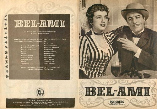 Bel-Ami with Johannes Heester's Marianne Schonauer Gretl Schorg ​​​​​​​12/57 Progress Film Illustrated