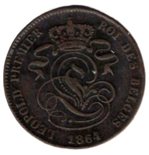 Belgien 2 Centimes1864 Leopold I