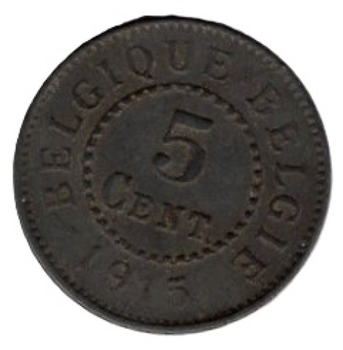 Belgien Deutsche Besetzung 1. Weltkrieg 5 Cent (5 Centimes) 1915
