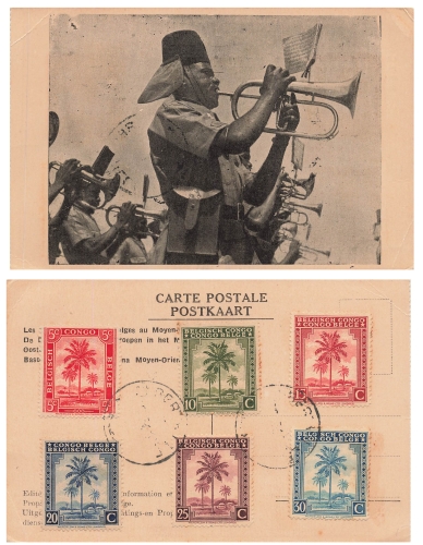 Belgian Congo military trumpeter o1948