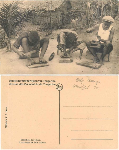 Belgisch Kongo Mission des Premontres Tongerloo Holz Schnitzer * ca. 1910