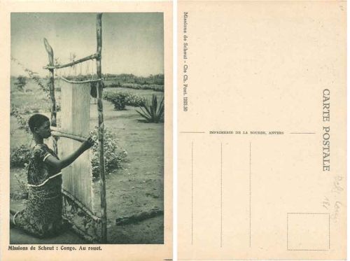 Belgisch Kongo Mission de Scheut Au Rouet Weberin *ca. 1930