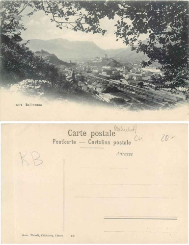 Bellinzona Switzerland train station * around 1920