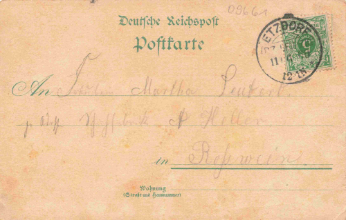 09661 Berbersdorf Striegistal Sachsen Schule Gasthof Litho o 1900