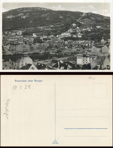 Bergen Hafen Norwegen * 1929