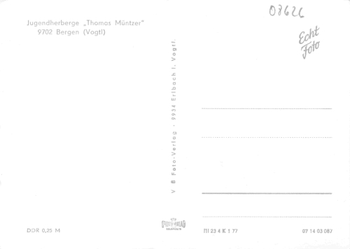 08239 Bergen Vogtland Jugendherberge Thomas Münzer * 1977